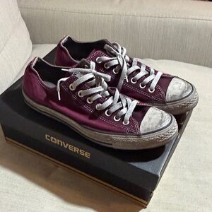 Special Edition Converse Maroon Canvas Sneakers